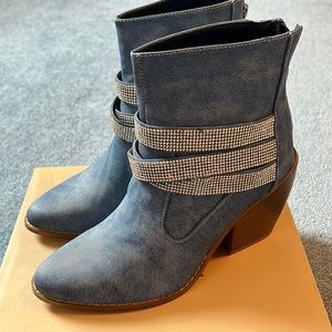 Brand new Yoki Fashion Inc. western bootie with rhinestones